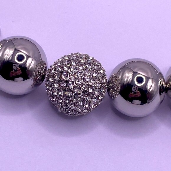 NWT Silver Graduated Baubles with Pave Ball - Picture 3 of 4